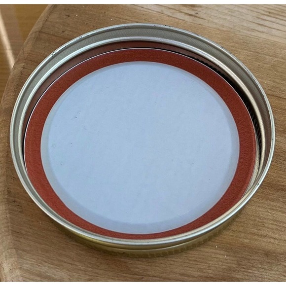 Vintage Kerr Wide Mouth Mason Half Gallon Glass Jar with New Twist on Lid - Picture 8 of 10